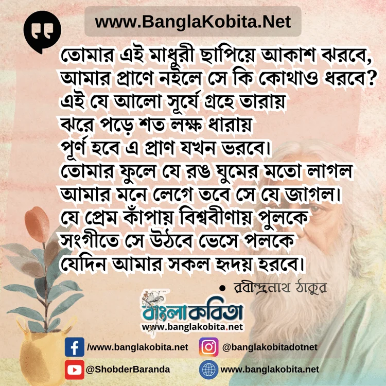 তোমার এই মাধুরী ছাপিয়ে আকাশ ঝরবে