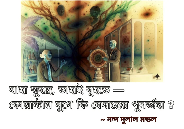 যাহা ক্ষুদ্রে, তাহাই বৃহতে — কোয়ান্টাম যুগে কি বেদান্তের পুনর্জন্ম?